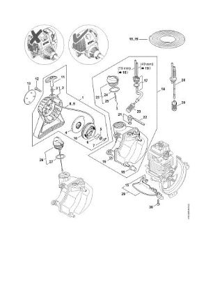 Bild von Anwerfvorrichtung, Kraftstofftank   508613634 HT 101