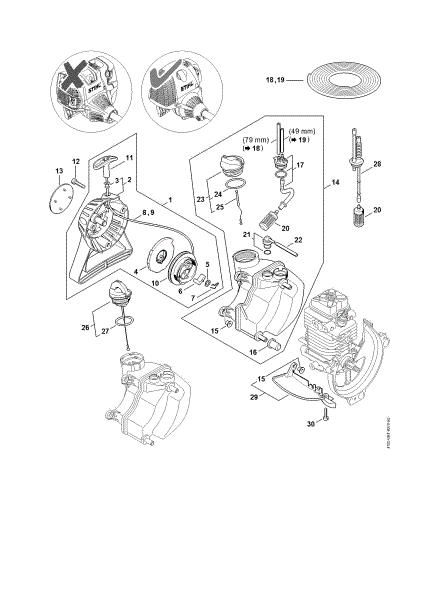 Bild von Anwerfvorrichtung, Kraftstofftank   508613634 HT 101