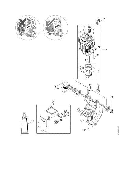Bild von Zylinder, Kurbelwanne   508613634 HT 101