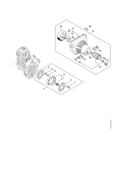 Bild von Kupplung, Lüftergehäuse HT 105