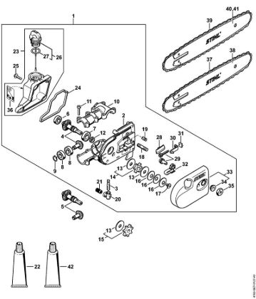 Hoch-Entaster (HT) HT 130 Getriebe der Marke Stihl
