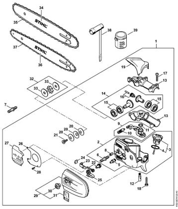 Hoch-Entaster (HT) HT 132 Getriebe der Marke Stihl
