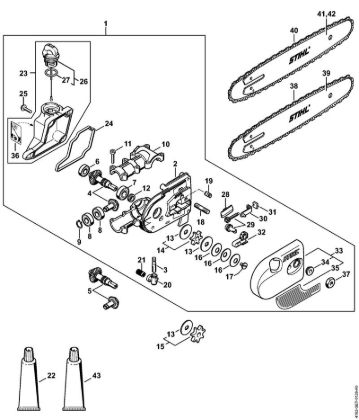 Hoch-Entaster (HT) HT 132 Getriebe der Marke Stihl