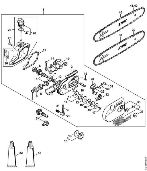 Hoch-Entaster (HT) HT 132 Getriebe der Marke Stihl