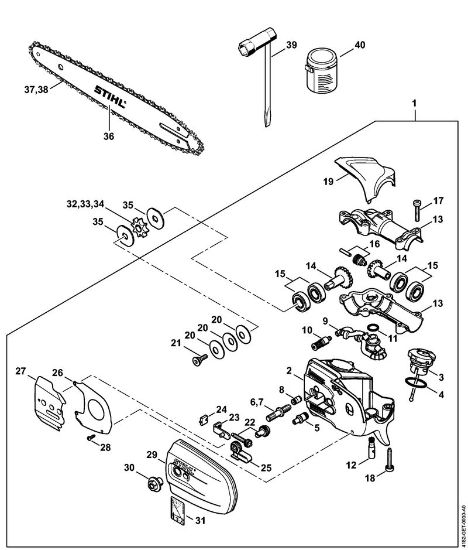 Hoch-Entaster (HT) HT 56 C-E Getriebe der Marke Stihl