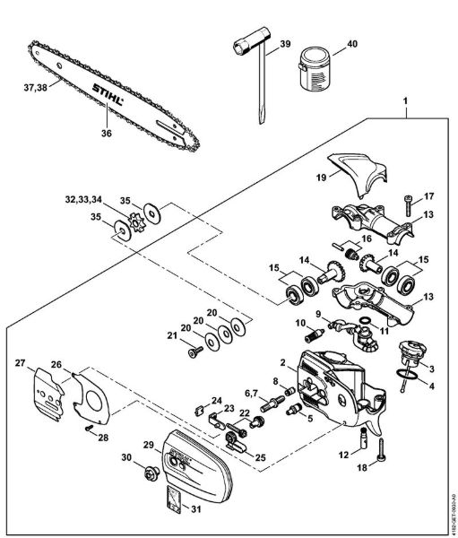 Hoch-Entaster (HT) HT 56 C-E Getriebe der Marke Stihl