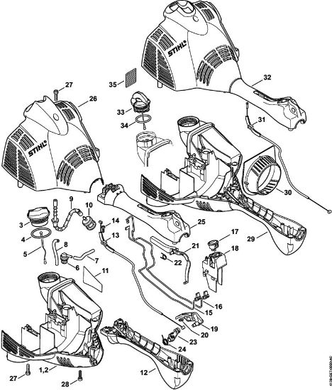 Hoch-Entaster (HT) HT 56 C-E Motorgehäuse der Marke Stihl