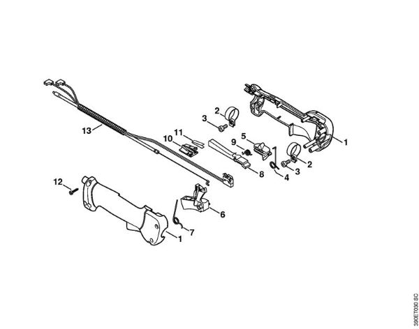 Hoch-Entaster (HT) HT 75 Handgriff der Marke Stihl