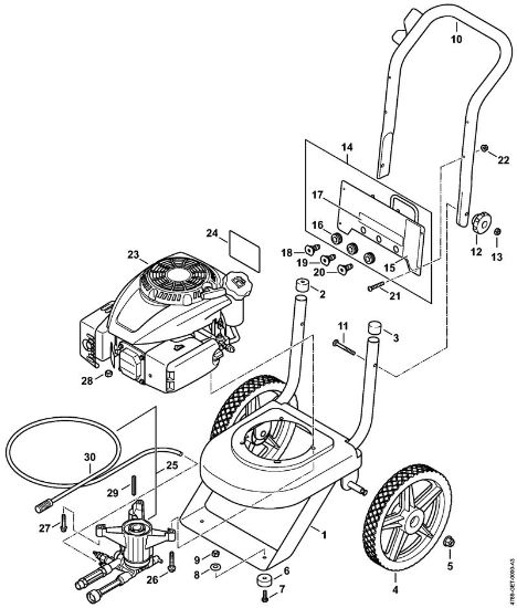 Benzinhochdruckreiniger (RB) RB 200 Fahrwagen der Marke Stihl