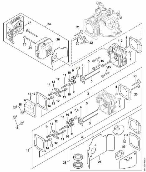 Bild von Zylinder, Ventilsteuerung, Schalldämpfer RB 200