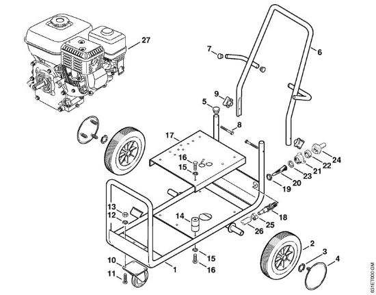 Benzinhochdruckreiniger (RB) RB 301 Fahrwagen der Marke Stihl