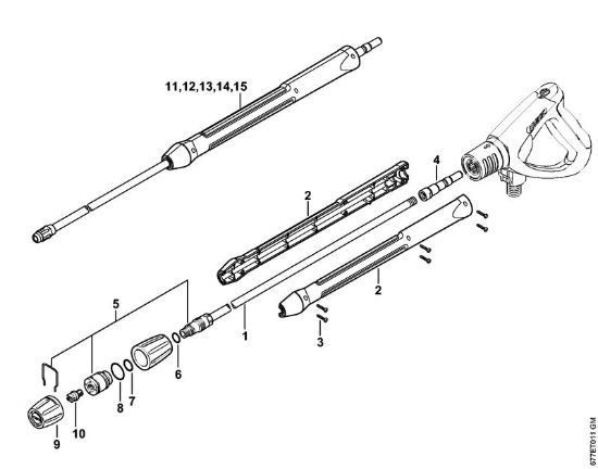 Benzinhochdruckreiniger (RB) RB 302 Strahlrohr der Marke Stihl