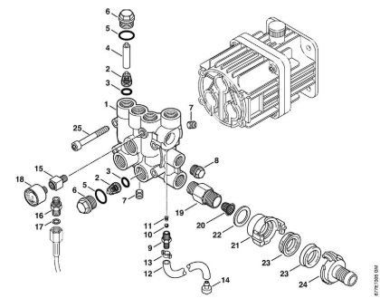 Benzinhochdruckreiniger (RB) RB 302 Ventilblock der Marke Stihl