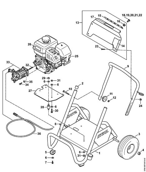 Benzinhochdruckreiniger (RB) RB 400 Dirt Boss Fahrwagen der Marke Stihl