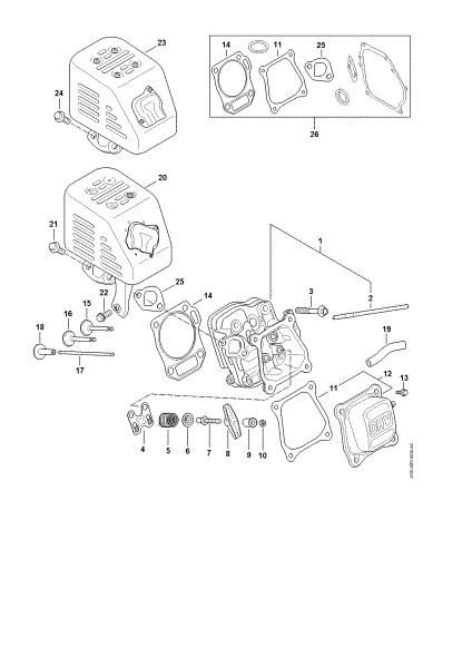 Bild von Zylinder, Ventilsteuerung, Schalldämpfer RB 400 Dirt Boss