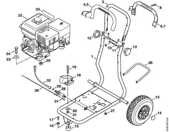 Benzinhochdruckreiniger (RB) RB 402 Fahrwagen der Marke Stihl