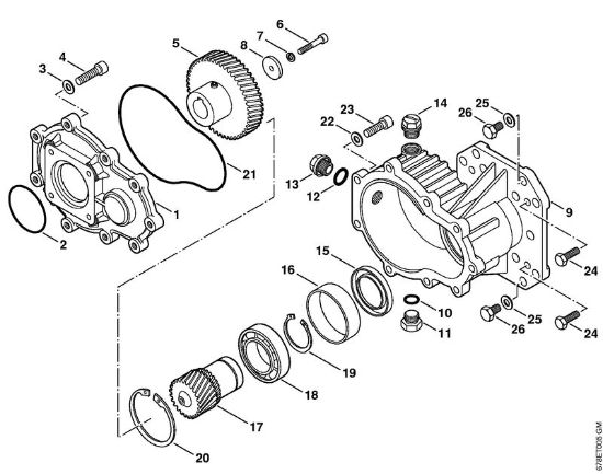 Benzinhochdruckreiniger (RB) RB 402 Getriebe der Marke Stihl
