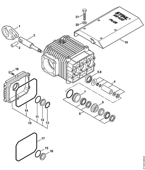Benzinhochdruckreiniger (RB) RB 402 Pumpe, Kolben der Marke Stihl