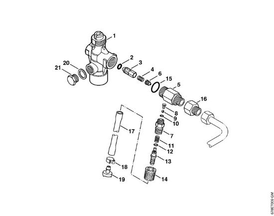 Benzinhochdruckreiniger (RB) RB 402 Regelsicherheitsblock, Dosierventil der Marke Stihl
