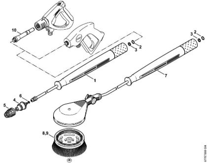 Benzinhochdruckreiniger (RB) RB 402 Rotordüse, rotierende Waschbürste der Marke Stihl