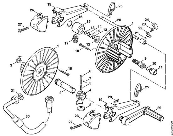 Benzinhochdruckreiniger (RB) RB 402 Schlauchtrommel der Marke Stihl