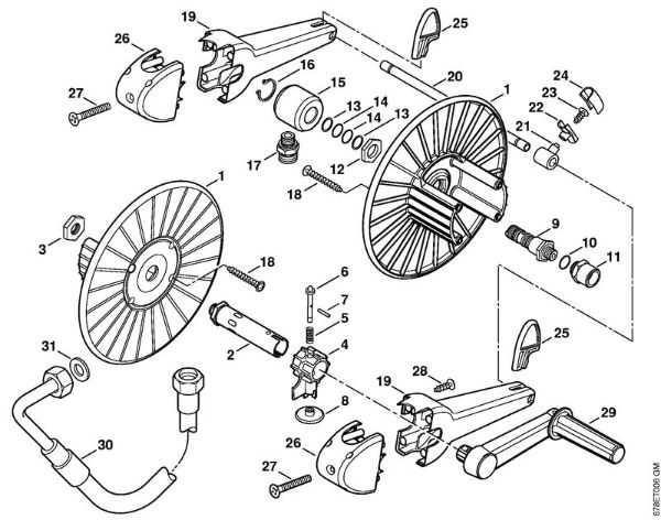Benzinhochdruckreiniger (RB) RB 402 Schlauchtrommel der Marke Stihl