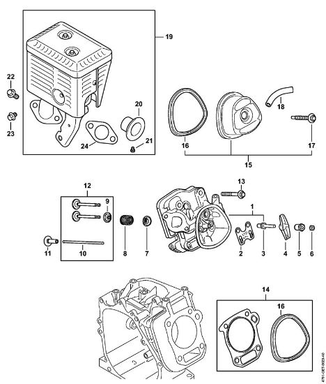 Benzinhochdruckreiniger (RB) RB 600 Zylinder, Ventilsteuerung, Schalldämpfer der Marke Stihl