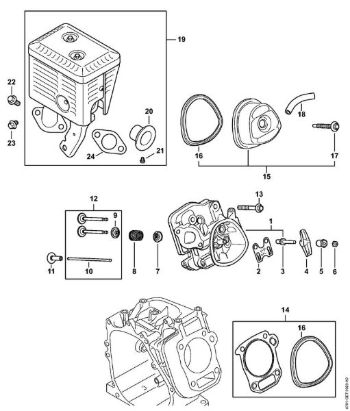 Benzinhochdruckreiniger (RB) RB 600 Zylinder, Ventilsteuerung, Schalldämpfer der Marke Stihl