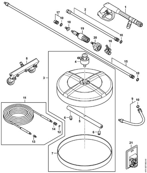 Benzinhochdruckreiniger (RB) RB 800 Pistole, Hochdruckschlauch, Zubehör der Marke Stihl