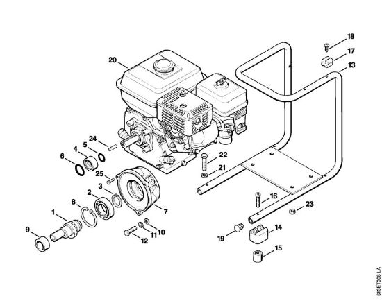 Elektro-Hochdruckreiniger (RE) RB 220 K Antriebswelle, Tragrahmen RB 220K der Marke Stihl