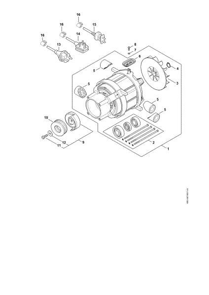 Bild von Elektromotor, Anschlussleitung RE 100