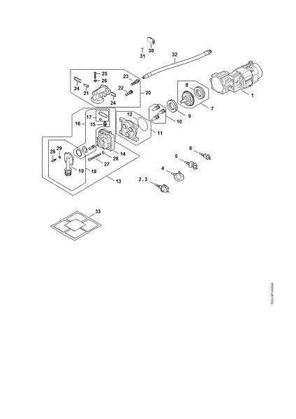 Bild von Elektromotor, Anschlussleitung, Ventilblock, Pumpe RE 100.0 PLUS CONTROL