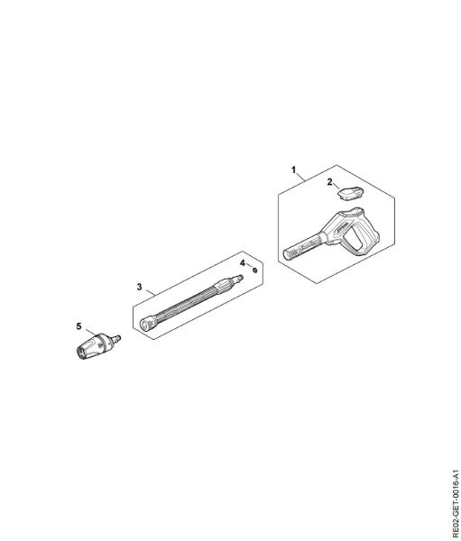 Bild von Pistole, Strahlrohr RE 100.0 PLUS CONTROL