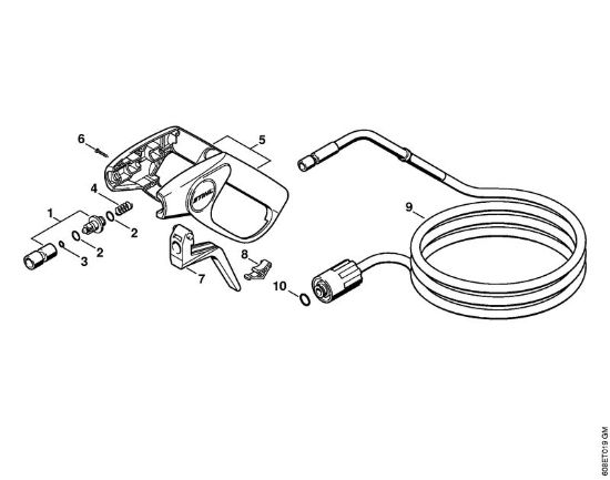 Elektro-Hochdruckreiniger (RE) RE 101 K Pistole, Strahlrohr (18.96), (11.95) der Marke Stihl
