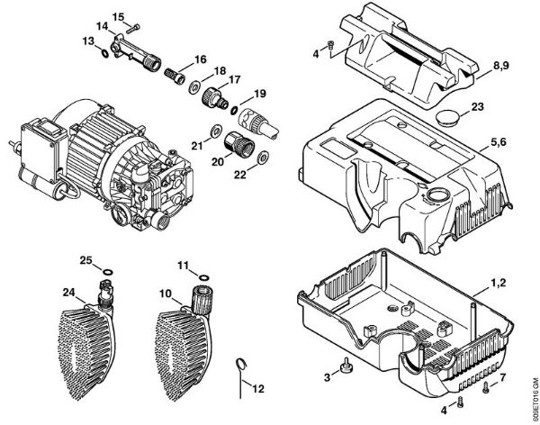 Elektro-Hochdruckreiniger (RE) RE 102 K Haube der Marke Stihl