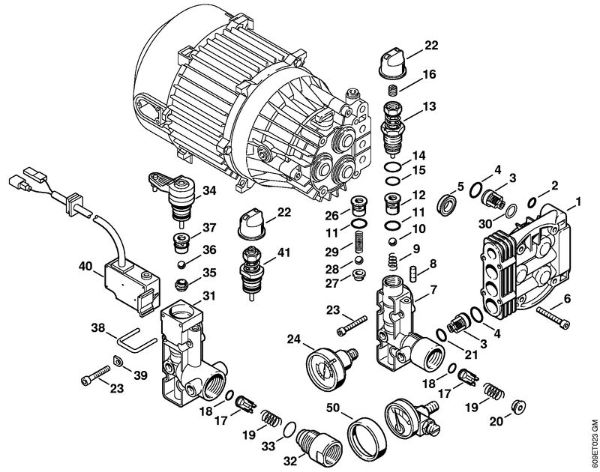 Elektro-Hochdruckreiniger (RE) RE 102 K Regelsicherheitsblock der Marke Stihl