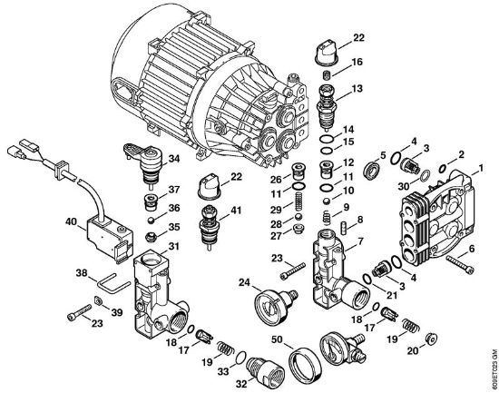 Elektro-Hochdruckreiniger (RE) RE 102 K USA Regelsicherheitsblock der Marke Stihl