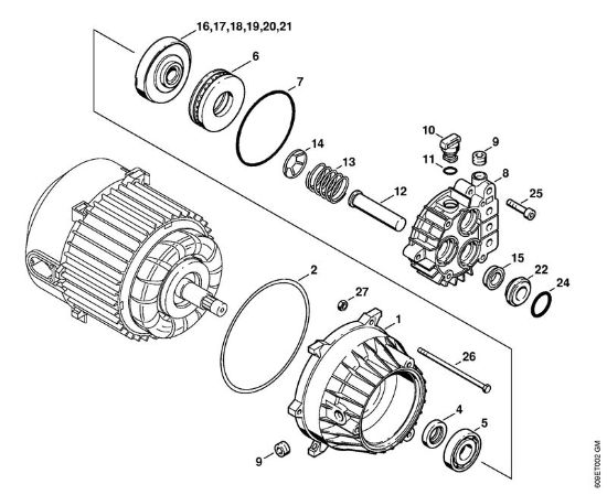 Elektro-Hochdruckreiniger (RE) RE 104 K Pumpe der Marke Stihl