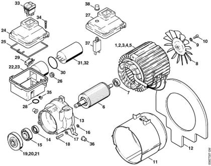 Elektro-Hochdruckreiniger (RE) RE 105 K Elektromotor der Marke Stihl