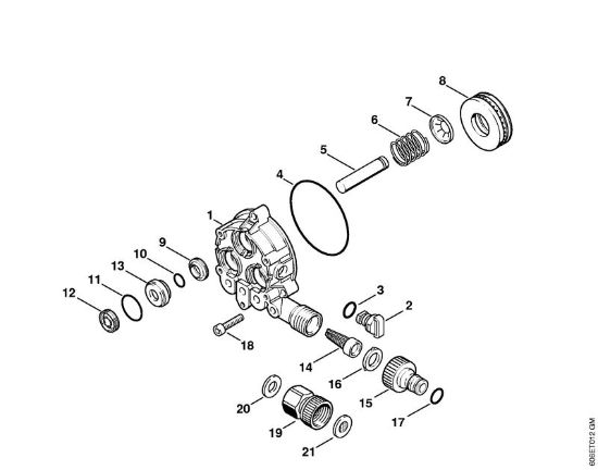 Elektro-Hochdruckreiniger (RE) RE 105 K Pumpengehäuse der Marke Stihl