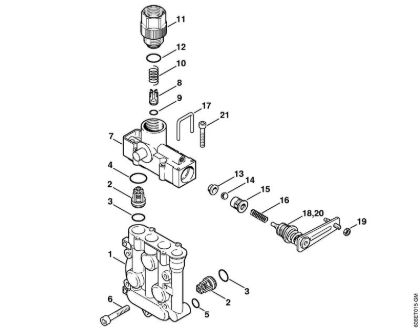 Elektro-Hochdruckreiniger (RE) RE 105 K Ventilblock, Regelsicherheitsblock der Marke Stihl