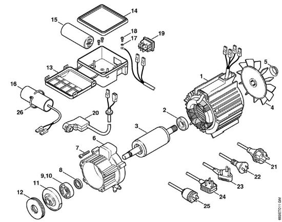 Elektro-Hochdruckreiniger (RE) RE 106 K Elektromotor der Marke Stihl