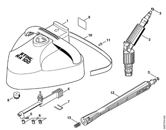 Elektro-Hochdruckreiniger (RE) RE 106 K Flächenreiniger RA 100 der Marke Stihl