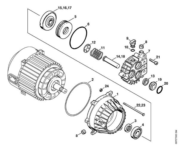 Elektro-Hochdruckreiniger (RE) RE 106 KM Pumpe der Marke Stihl