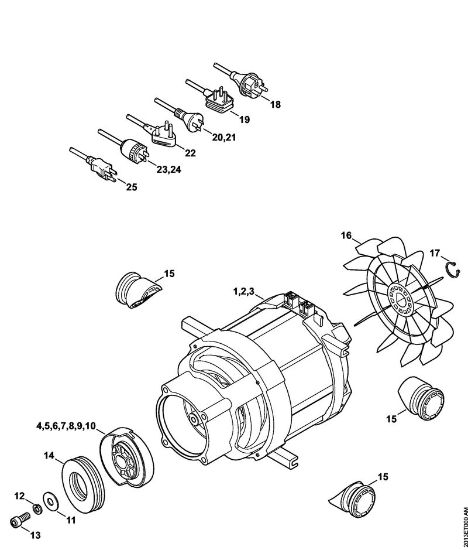 Elektro-Hochdruckreiniger (RE) RE 109 Elektromotor, Anschlussleitung der Marke Stihl