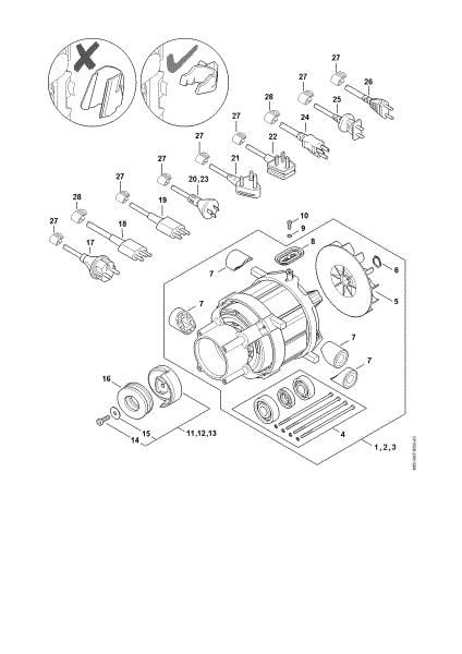 Bild von Elektromotor, Anschlussleitung RE 110