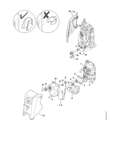 Bild von Luftführung, Abdeckhaube, Schaltergehäuse RE 110