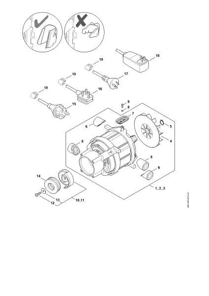 Bild von Elektromotor, Anschlussleitung RE 110 PLUS