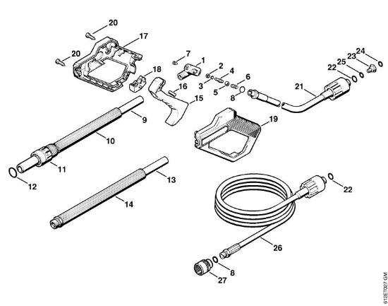 Elektro-Hochdruckreiniger (RE) RE 120 K Pistole der Marke Stihl