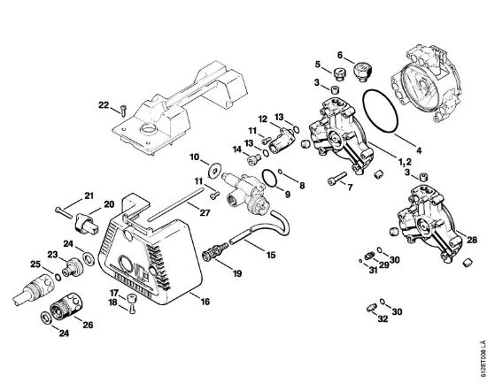 Elektro-Hochdruckreiniger (RE) RE 120 K Pumpendeckel RE 110 K, RE 120 K der Marke Stihl